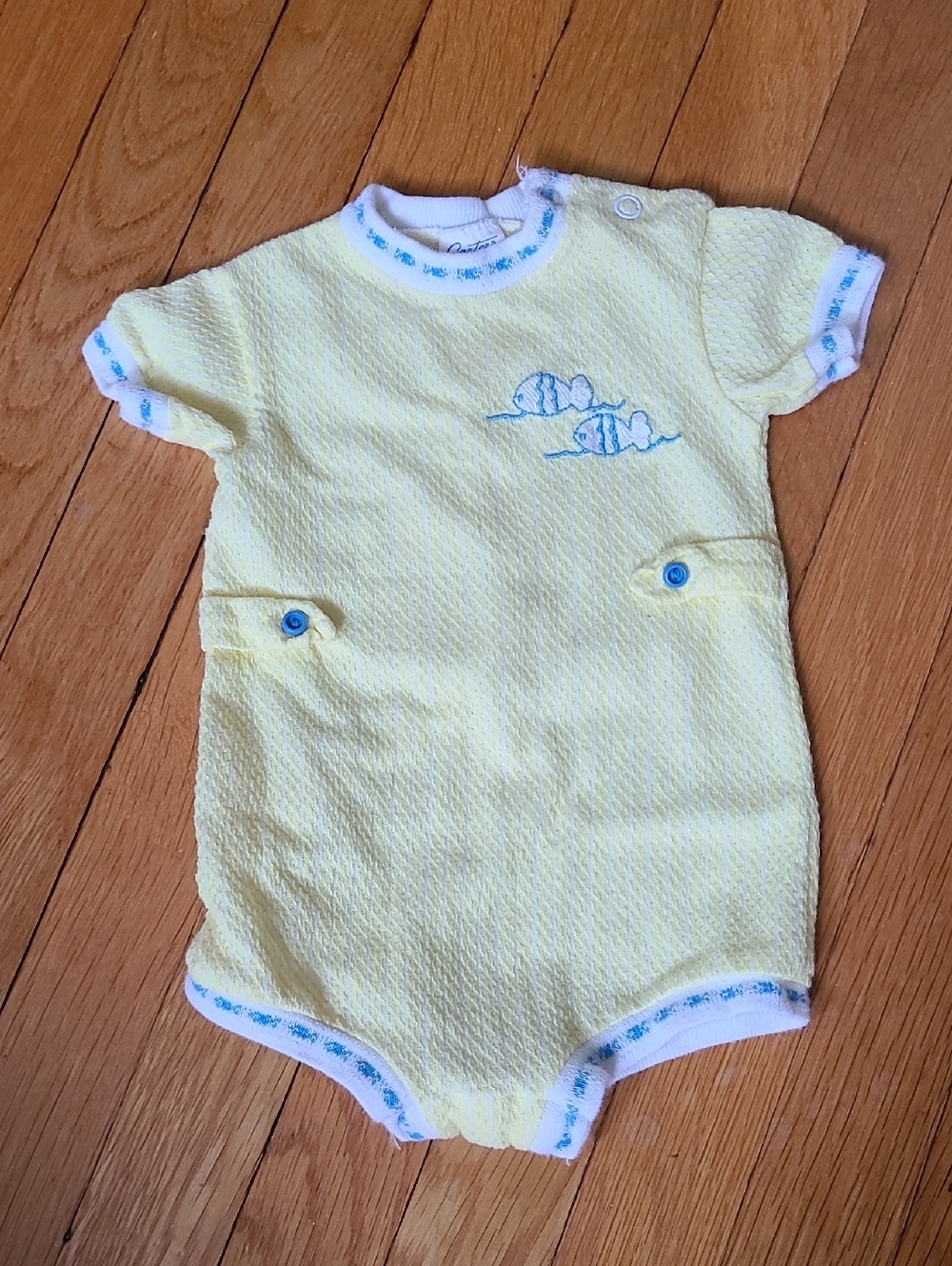 Vintage 1960s Carters Fish Onesie